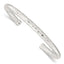 Sterling Silver Polished Textured Cuff Bangle
