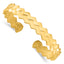 Sterling Silver Gold-plated Polished Cuff Bangle
