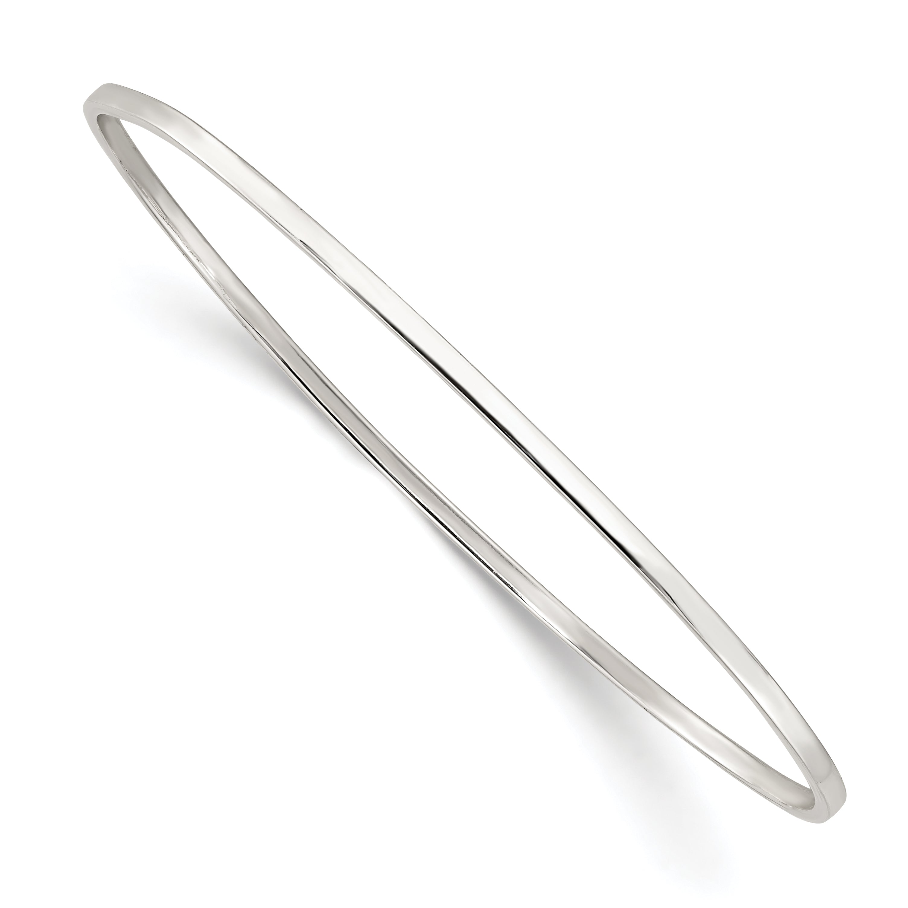 Sterling Silver Polished 2mm Slip-on Bangle Main image