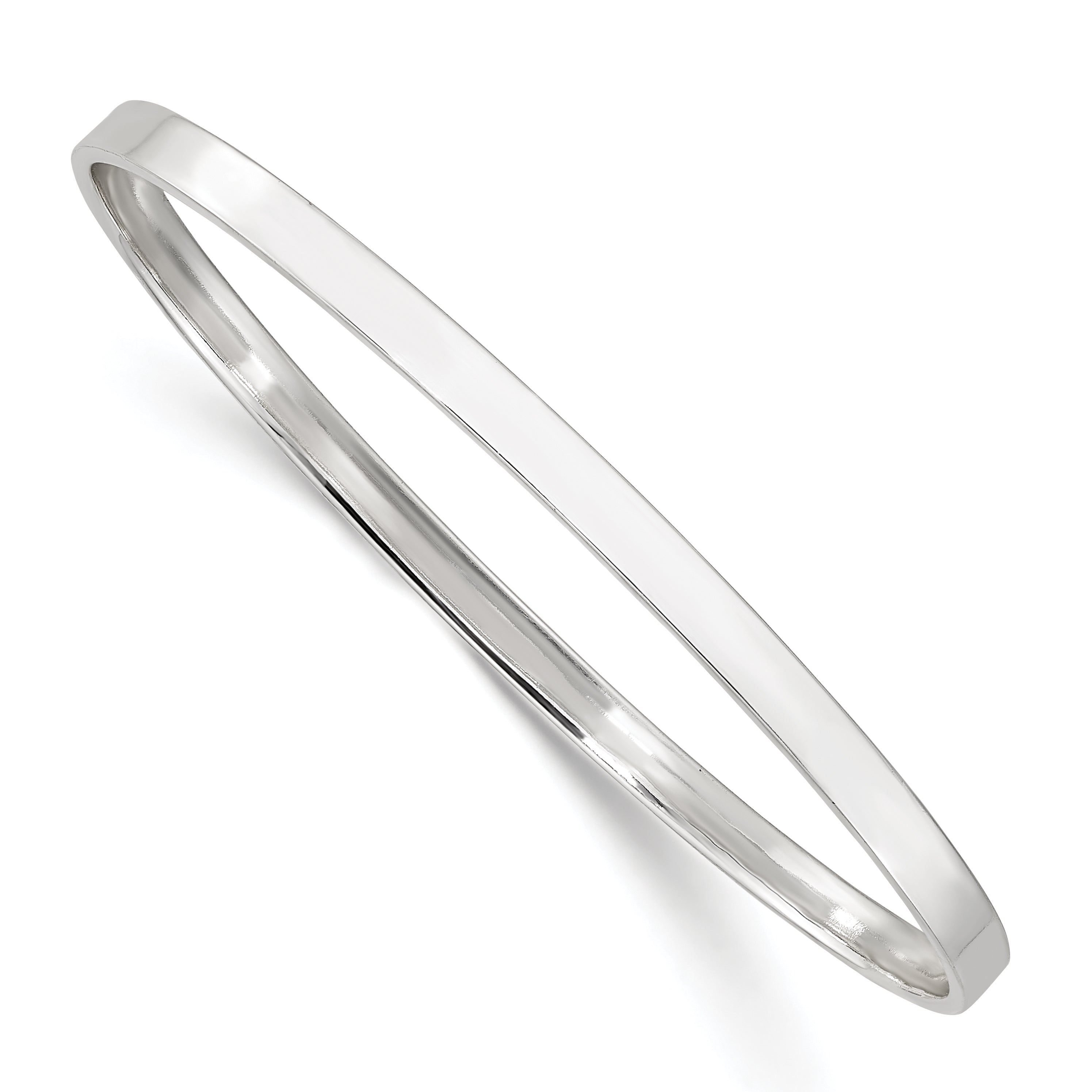 Sterling Silver Polished 4mm Slip-on Bangle Main image