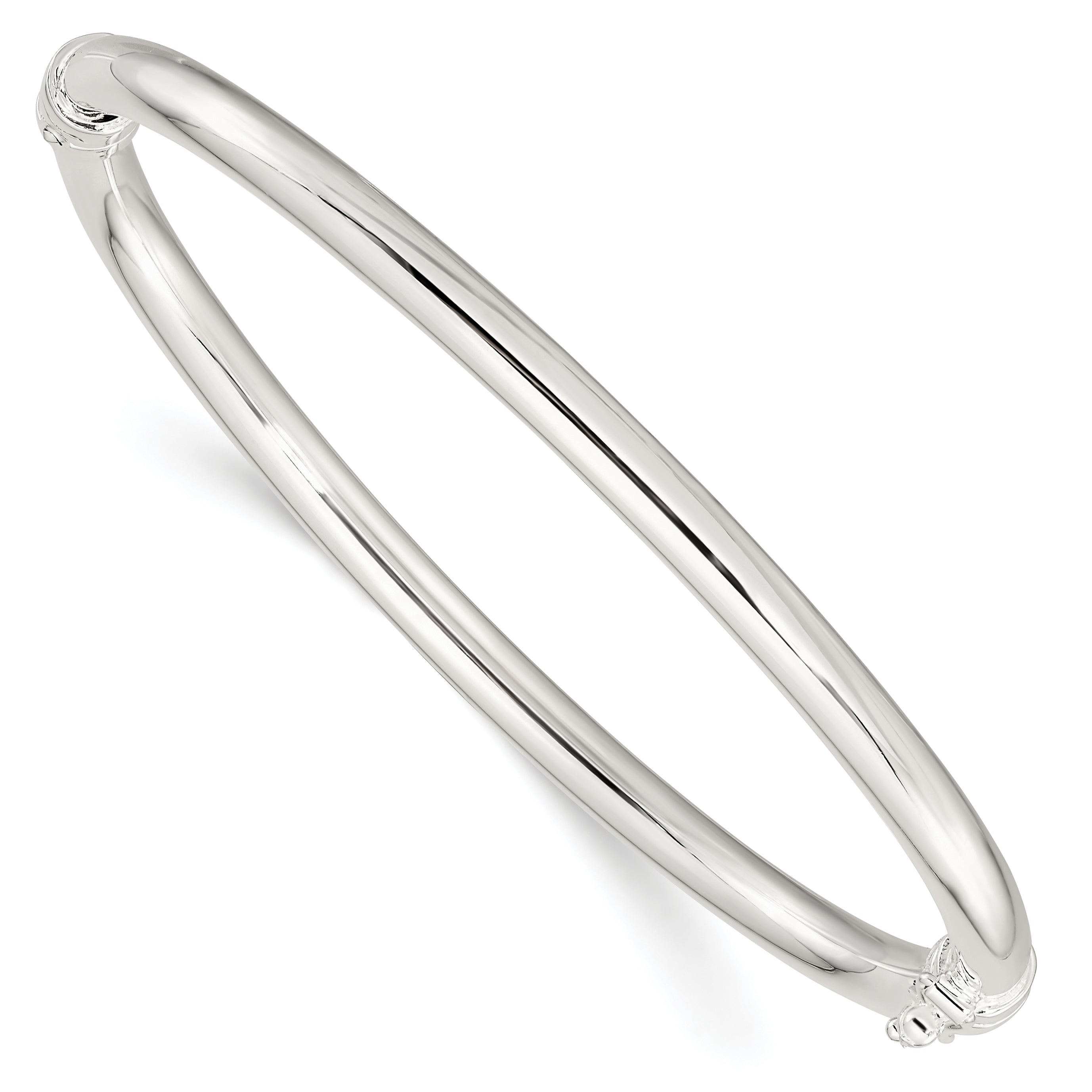 Sterling Silver Polished Hinged Bangle Main image