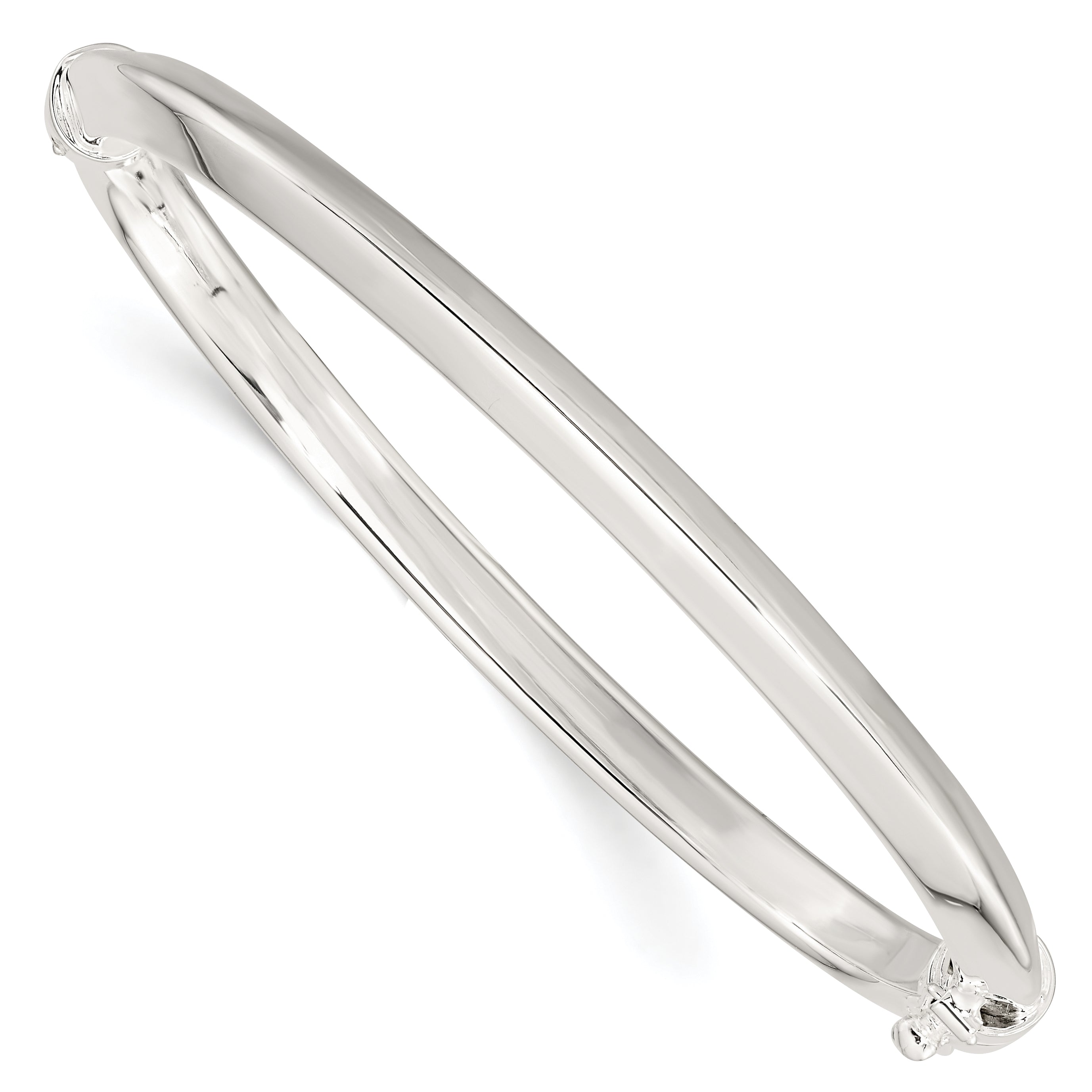 Sterling Silver Polished Hinged Bangle Main image