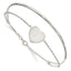 Sterling Silver Polished Heart Bracelet/Bangle