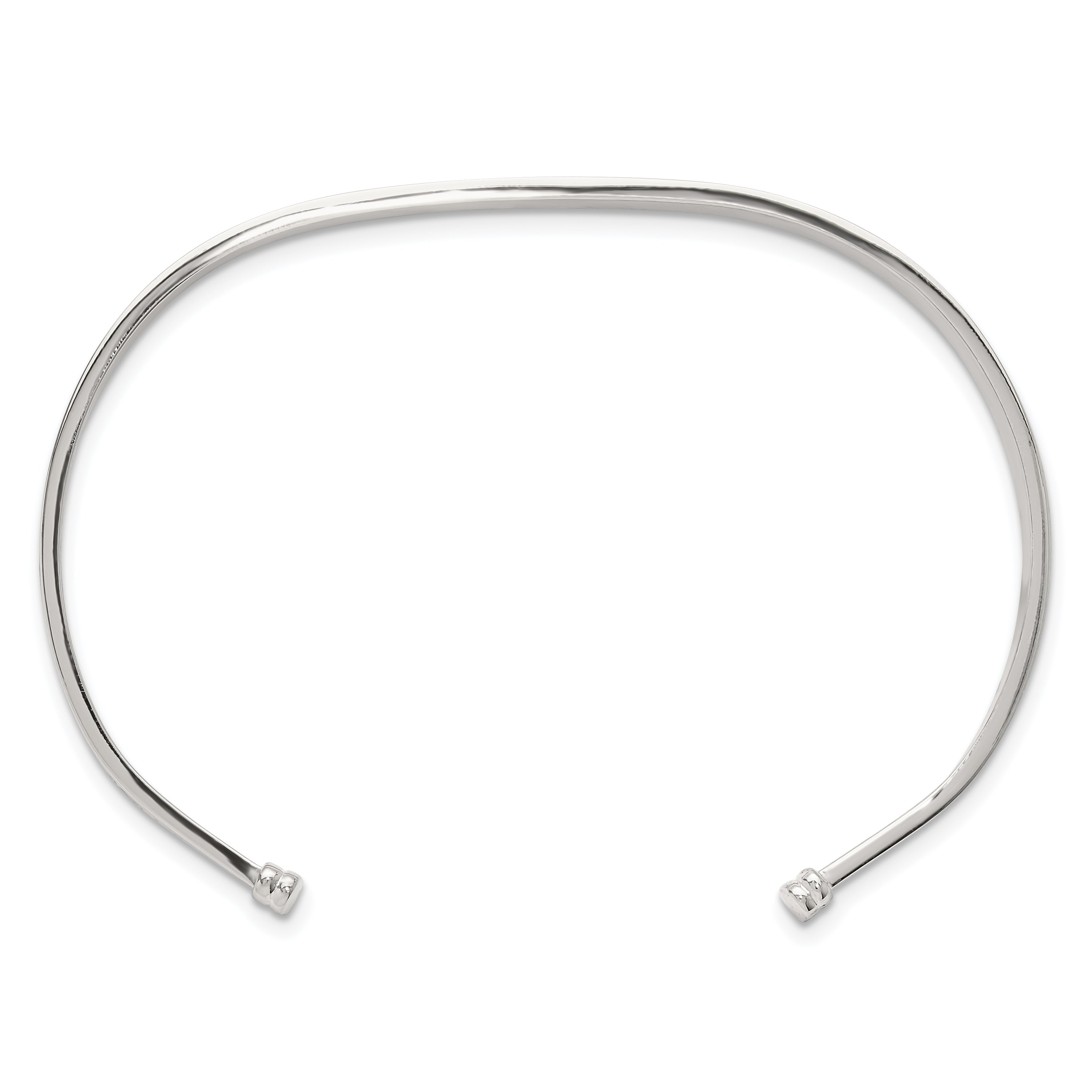 Sterling Silver with Black Rhodium Inlay Cuff Bangle Secondary image