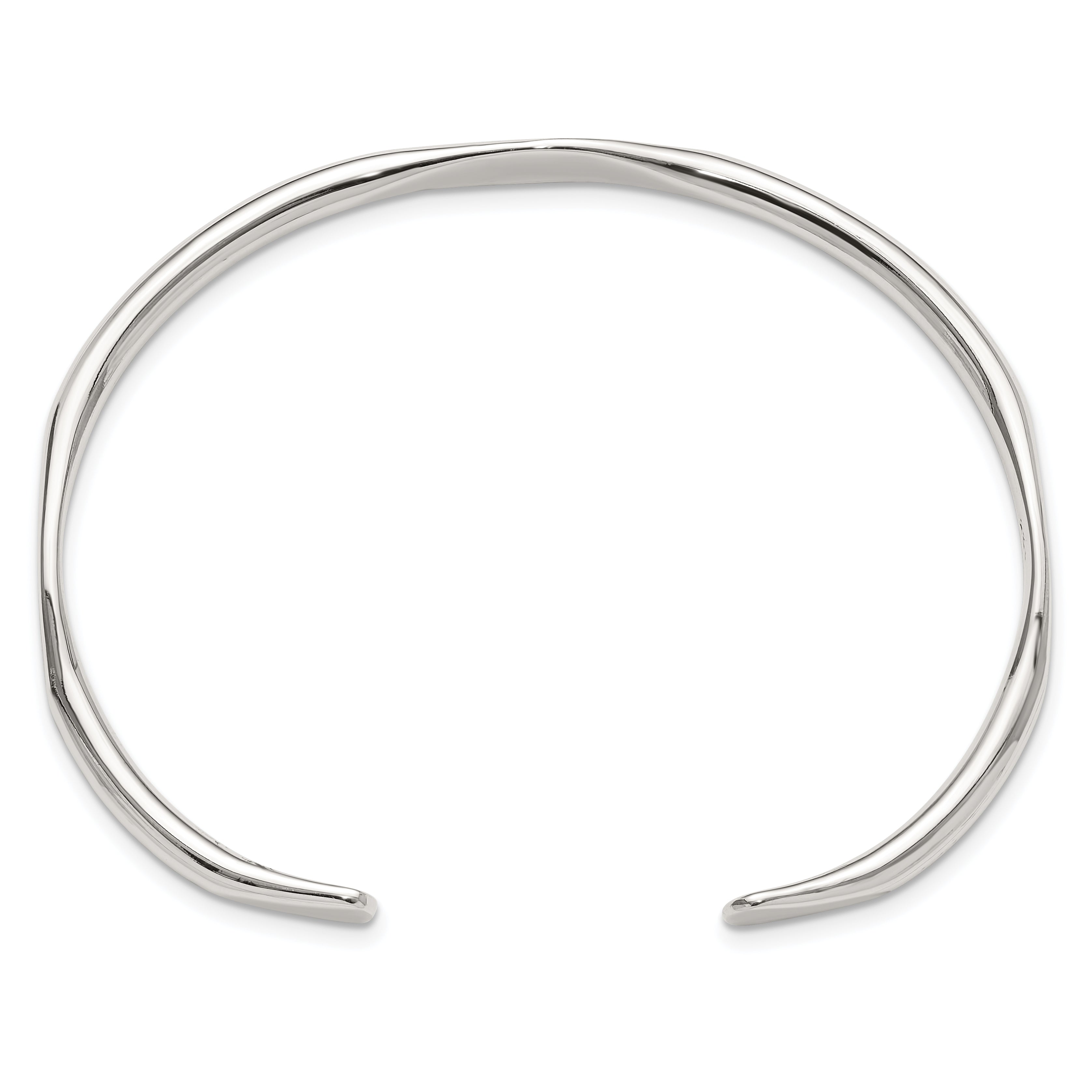 Sterling Silver Polished 6mm Cuff Bangle Secondary image