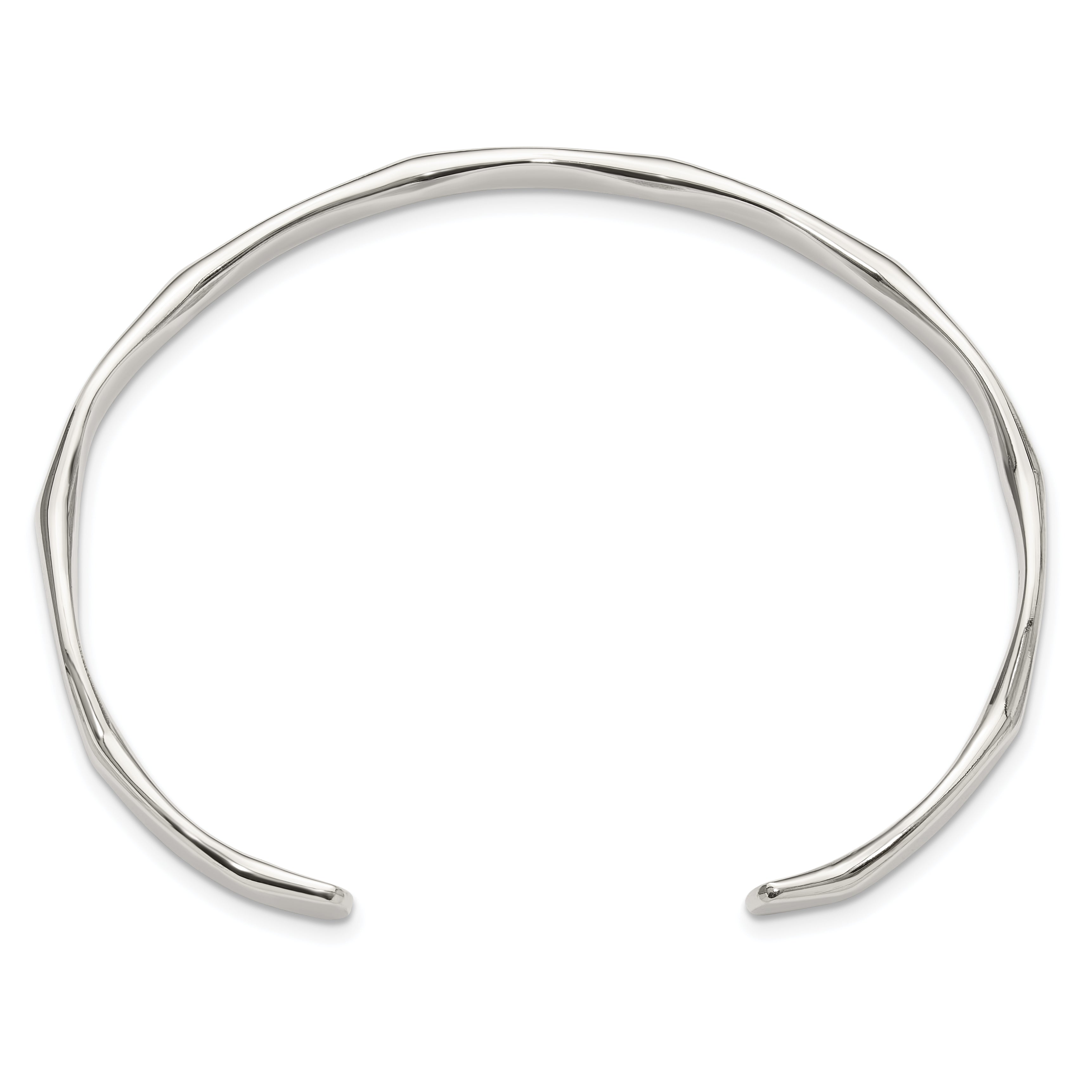 Sterling Silver Polished 5mm Cuff Bangle Secondary image