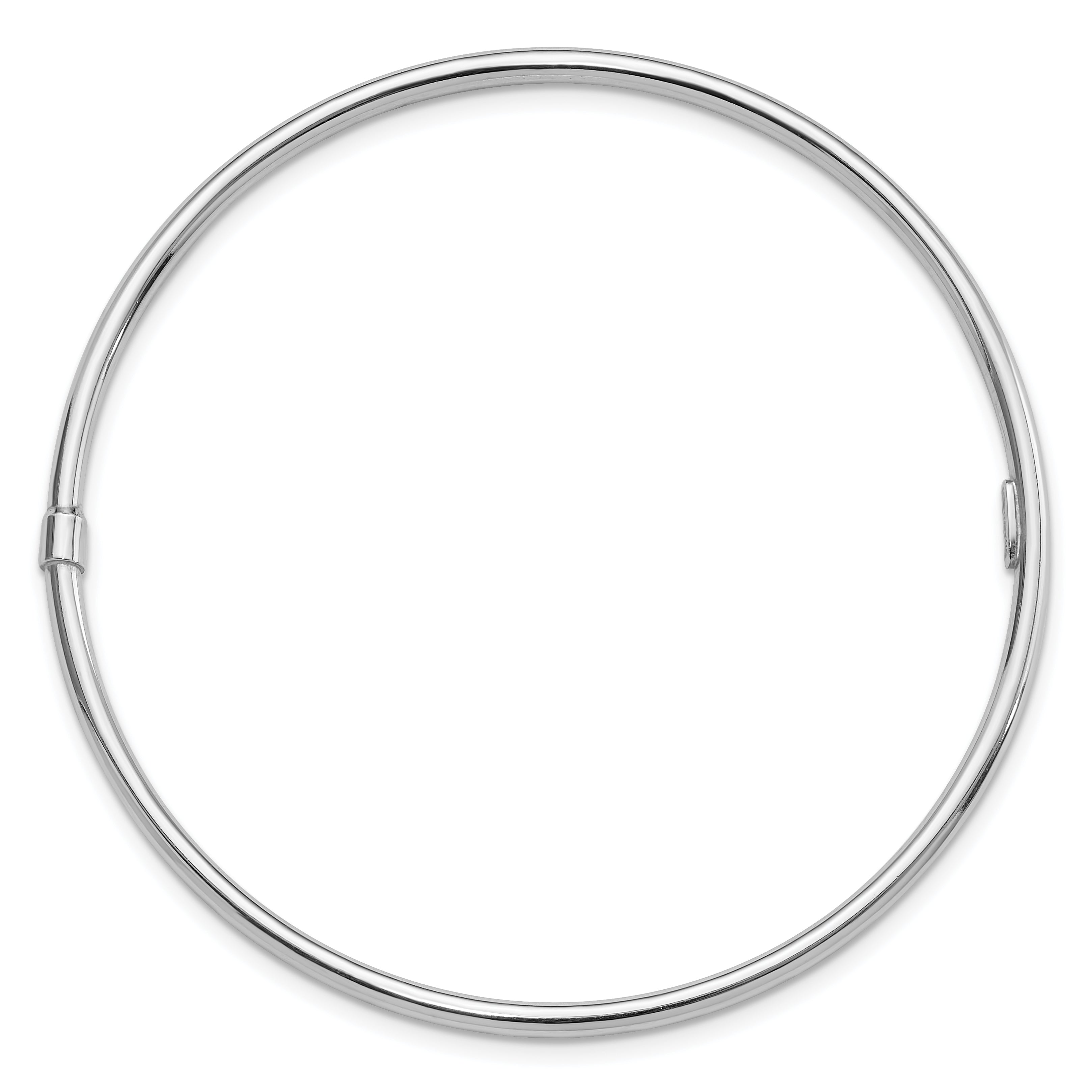 Sterling Silver Rhodium-plated Slip On Bangle Secondary image
