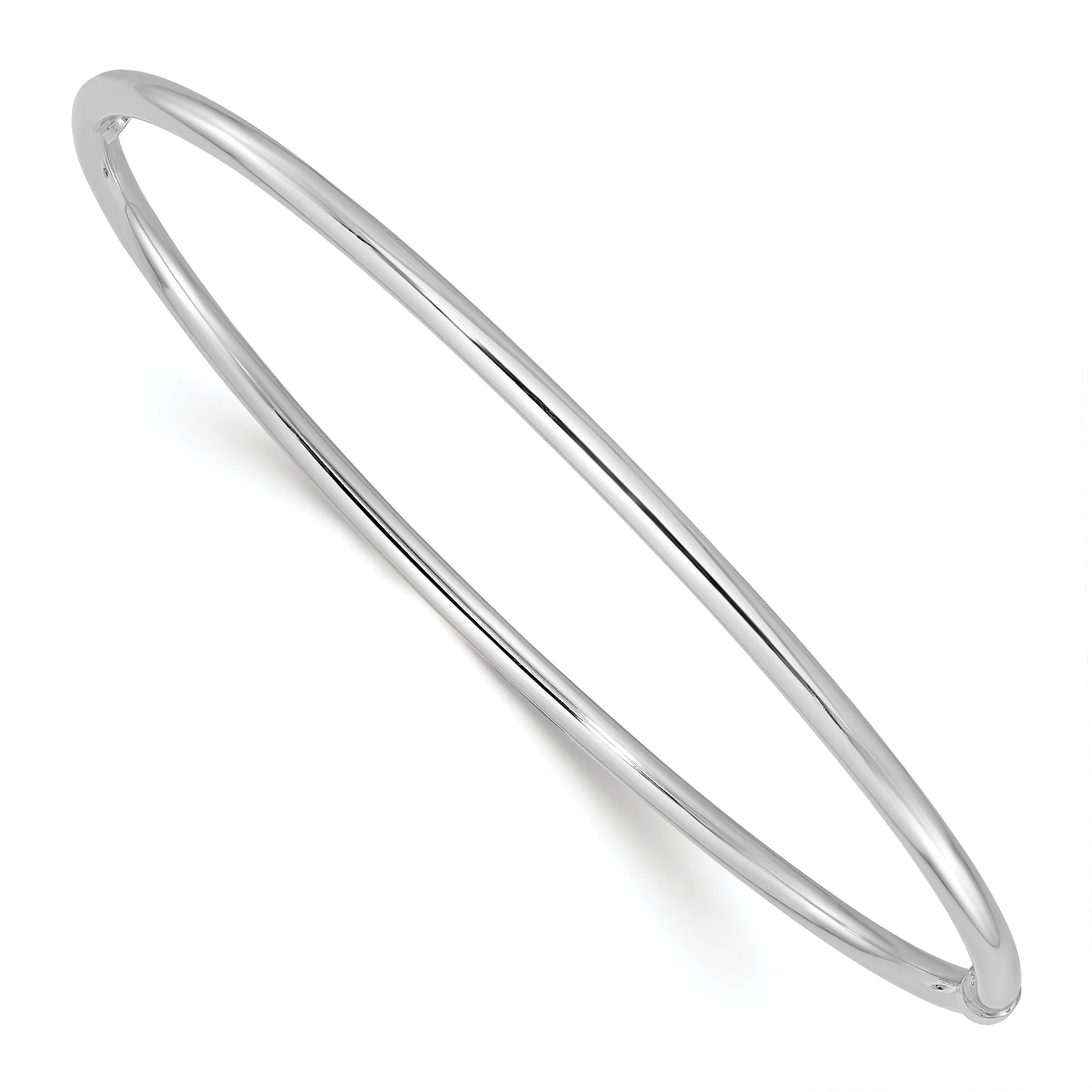 Sterling Silver Rhodium-plated Slip On Bangle Main image