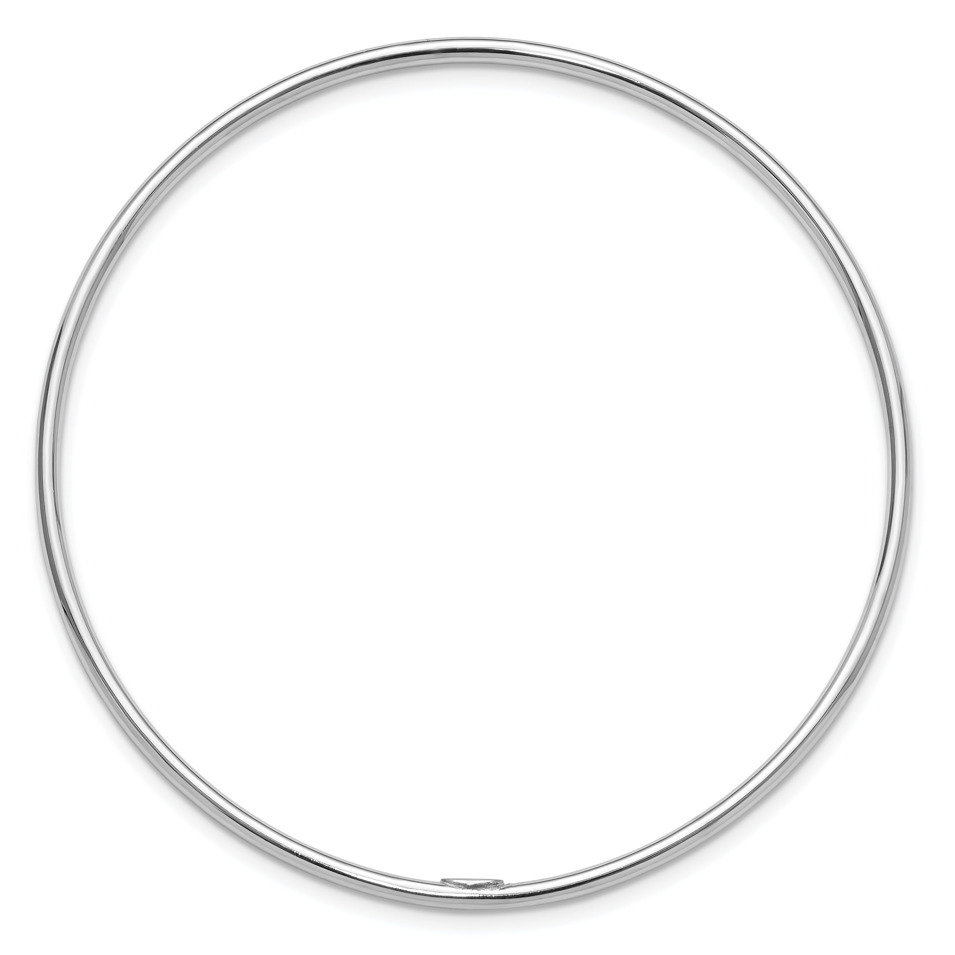 Sterling Silver Rhodium-plated Polished Slip-On Bangle Secondary image