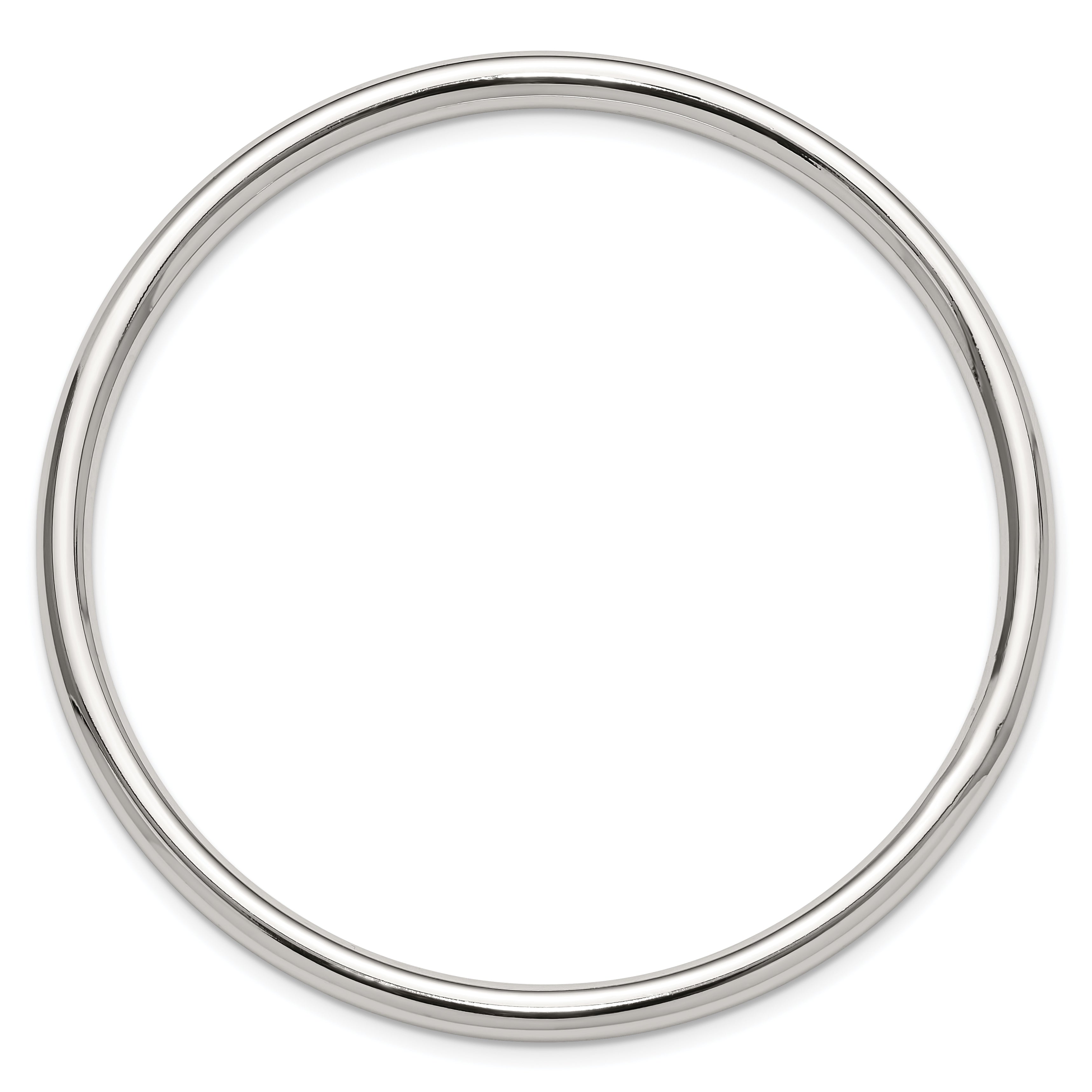 Sterling Silver Polished 4mm Tube Slip-on Bangle Secondary image