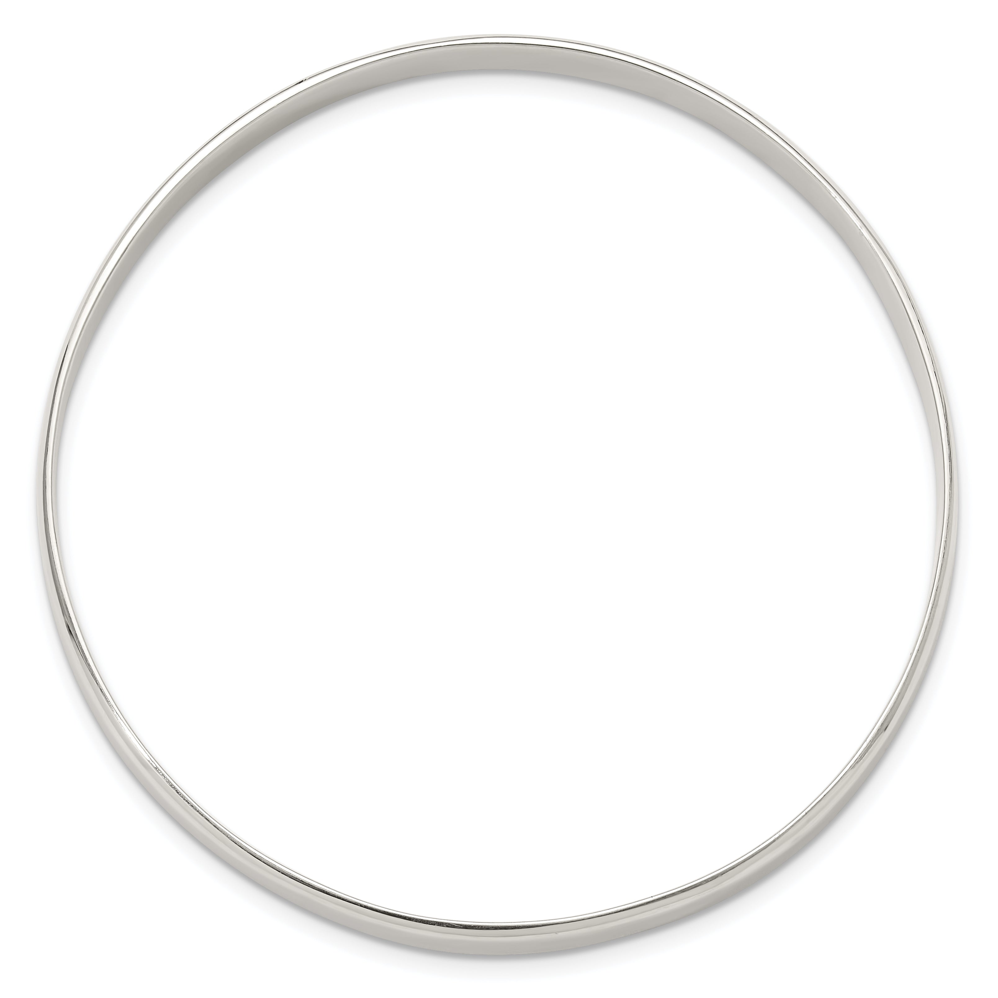 Sterling Silver Polished Solid Slip-on Bangle Bracelet Secondary image