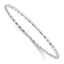 Sterling Silver Rhodium-plated Polished 2.30mm Slip on Bangle