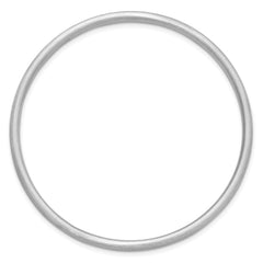 Sterling Silver Rhodium-plated Satin Slip On Bangle