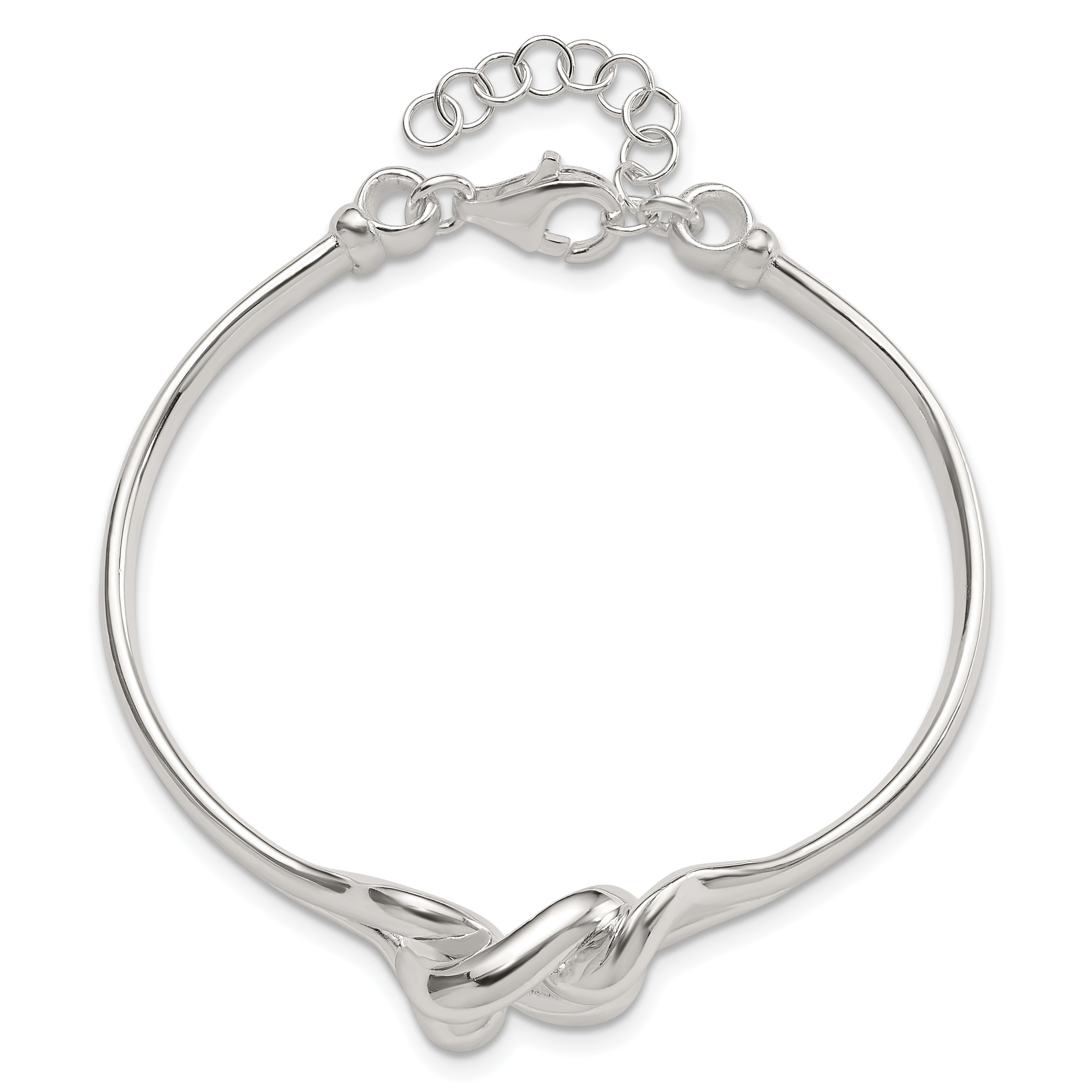 Sterling Silver w/1in ext. Bangle Bracelet Secondary image