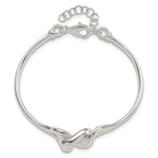 Sterling Silver w/1in ext. Bangle Bracelet