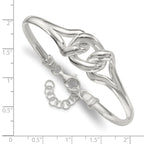Sterling Silver w/1in ext. Bangle Bracelet