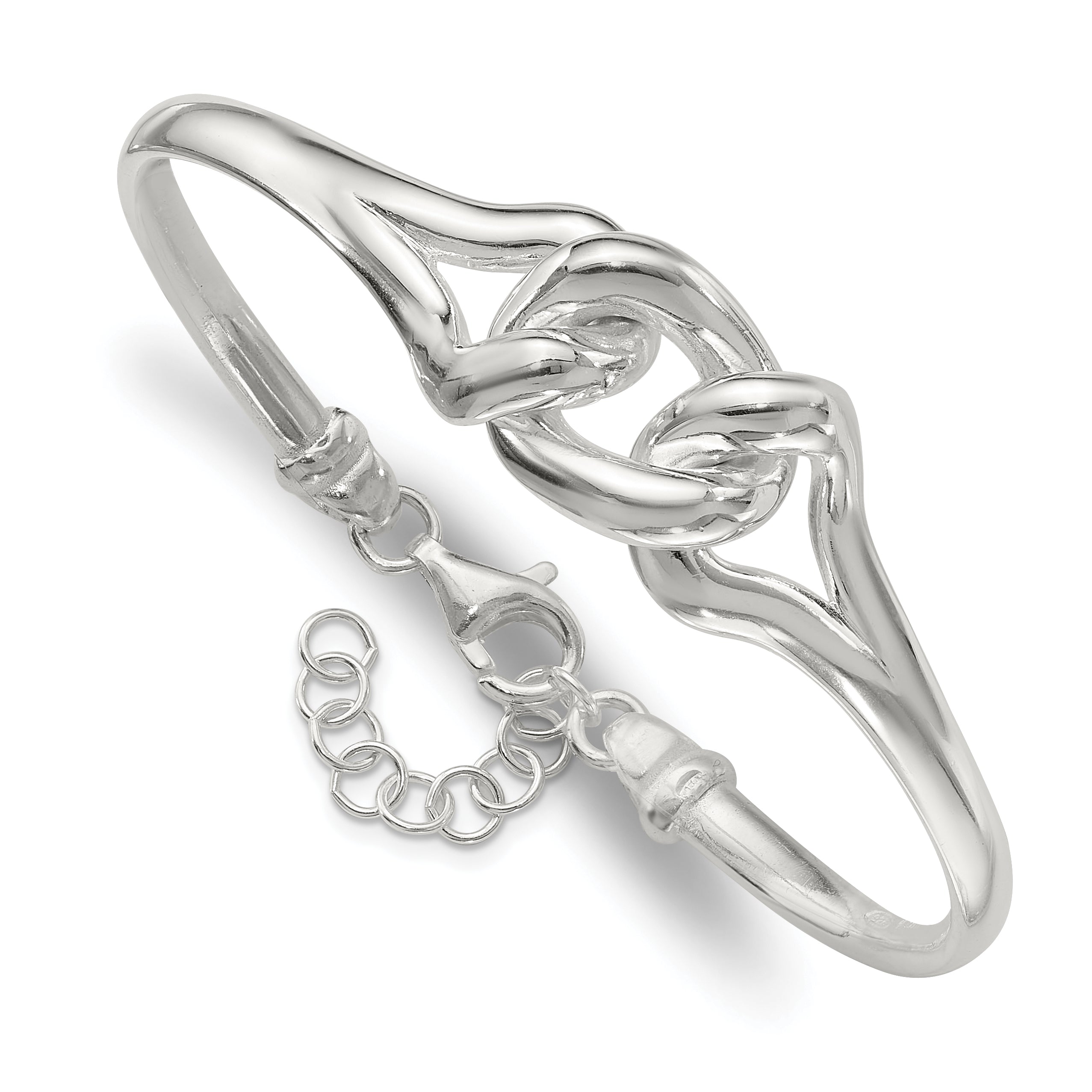 Sterling Silver w/1in ext. Bangle Bracelet Main image