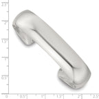 Sterling Silver Polished 15mm Domed Cuff Bangle
