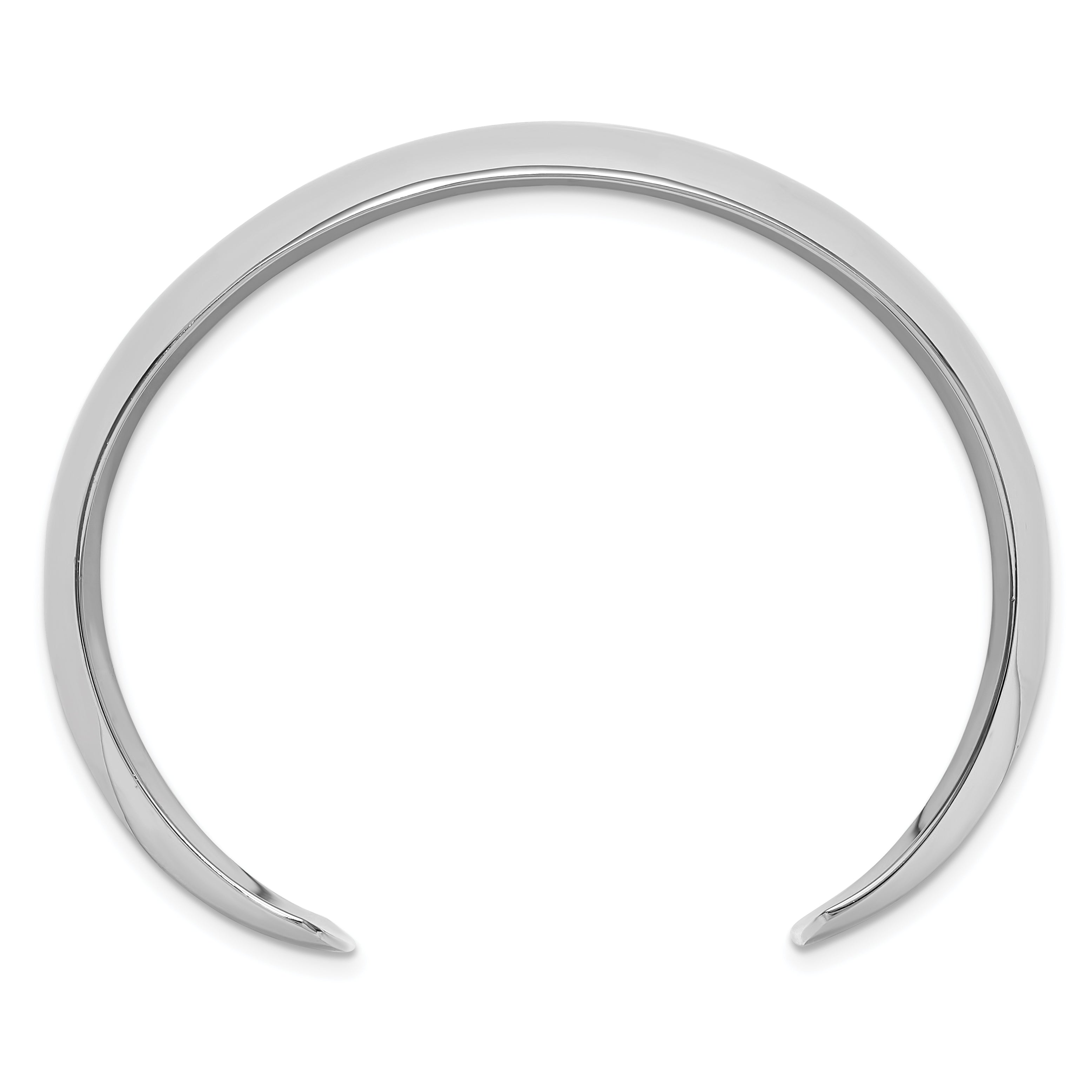 Sterling Silver Polished 20mm Domed Cuff Bangle Secondary image