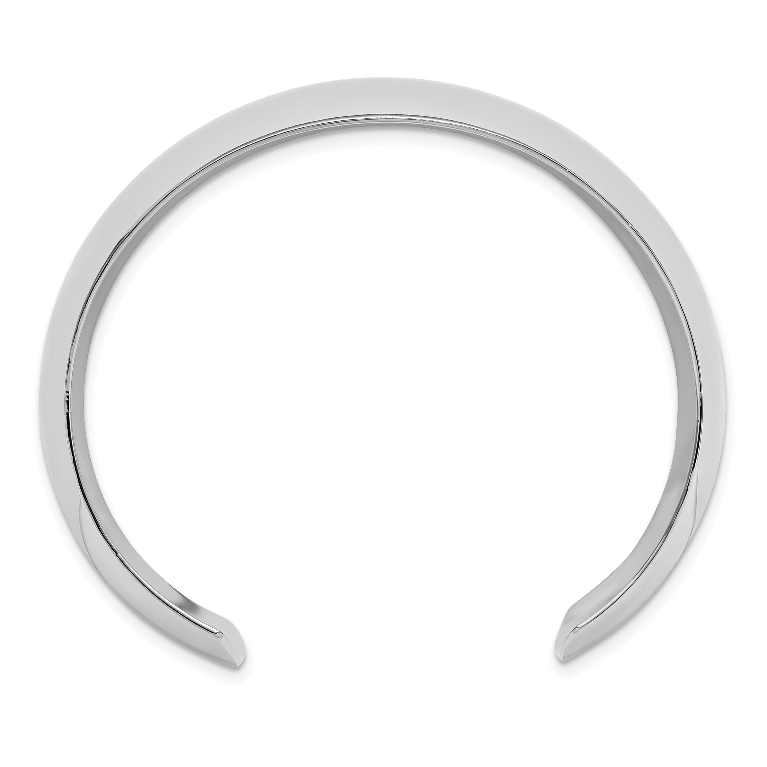 Sterling Silver Polished 25mm Domed Cuff Bangle Secondary image
