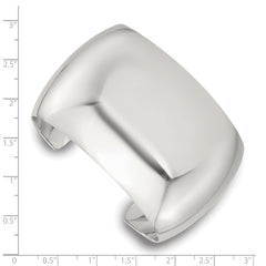 Sterling Silver Polished 40mm Domed Cuff Bangle