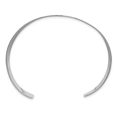 Sterling Silver Polished 25mm Flat Cuff Bangle