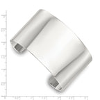 Sterling Silver Polished 40mm Flat Cuff Bangle