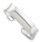 Sterling Silver Polished 15mm Concave Cuff Bangle