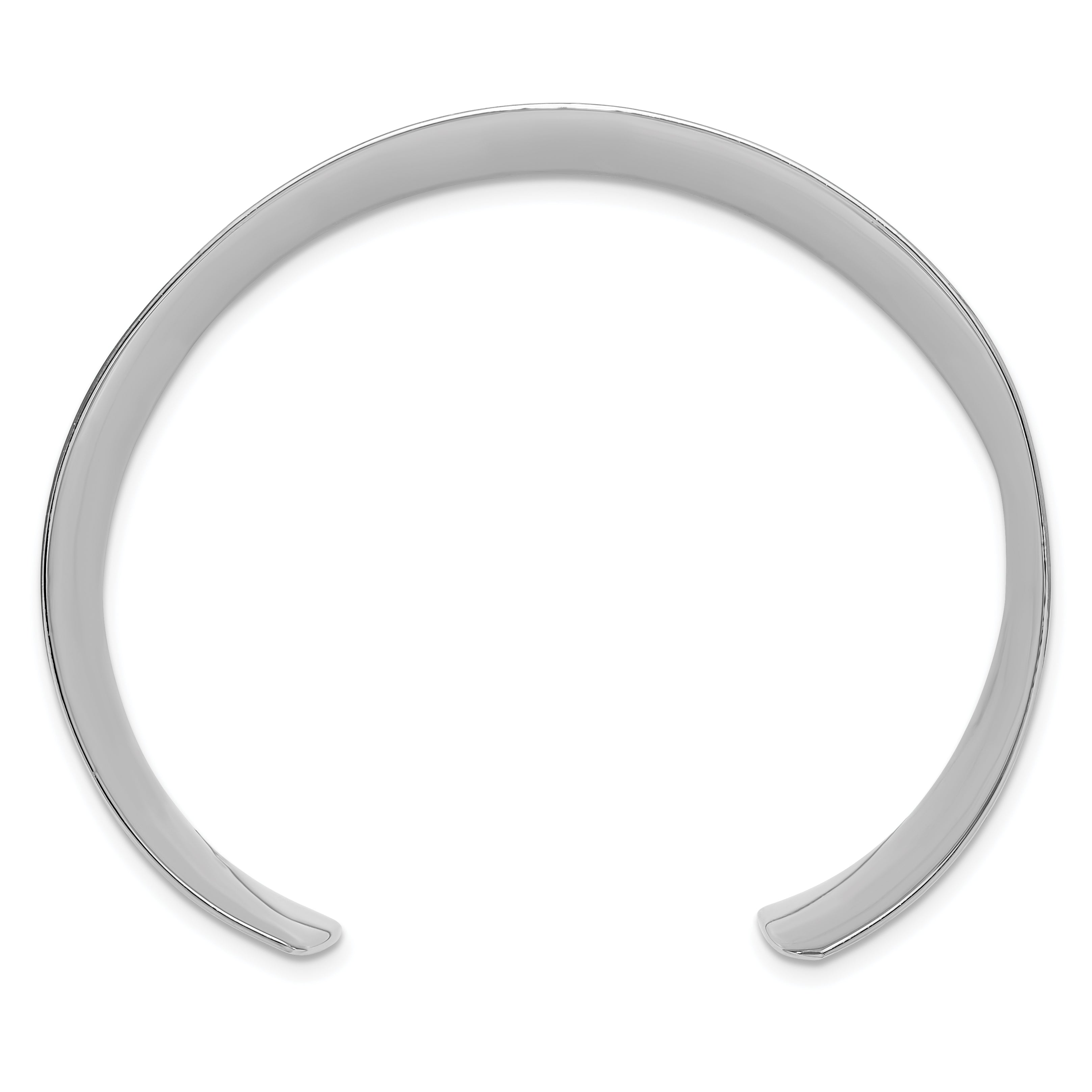 Sterling Silver Polished 20mm Concave Cuff Bangle Secondary image
