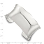 Sterling Silver Polished 30mm Concave Cuff Bangle