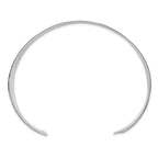 Sterling Silver Polished 30mm Flat Hammered Cuff Bangle