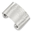 Sterling Silver Polished 40mm Flat Hammered Cuff Bangle
