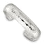 Sterling Silver Polished 15mm Domed Hammered Cuff Bangle