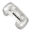 Sterling Silver Polished 25mm Domed Hammered Cuff Bangle
