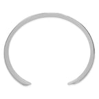 Sterling Silver Polished 20mm Concave Hammered Cuff Bangle