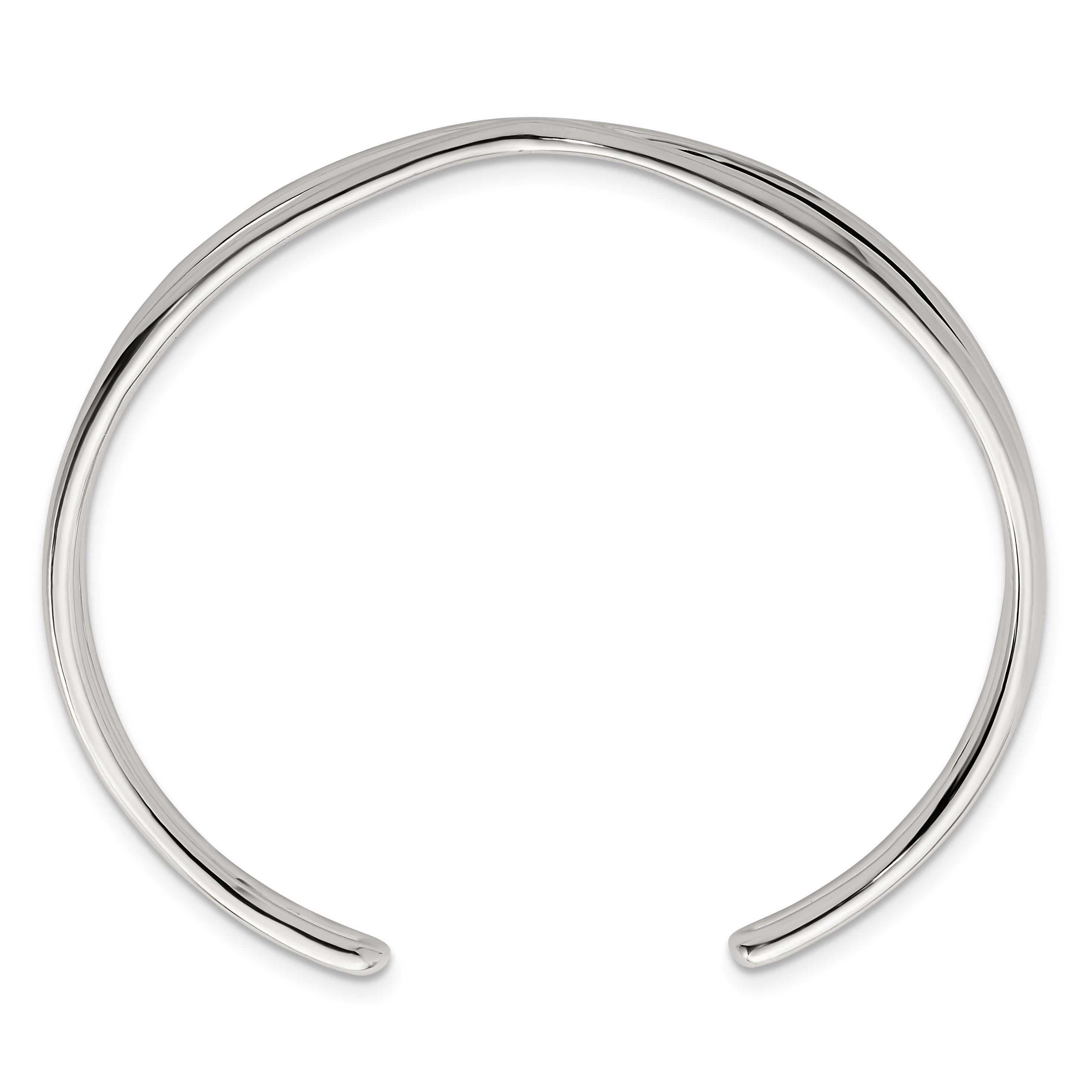 Sterling Silver Polished -X- Cuff Bangle Secondary image