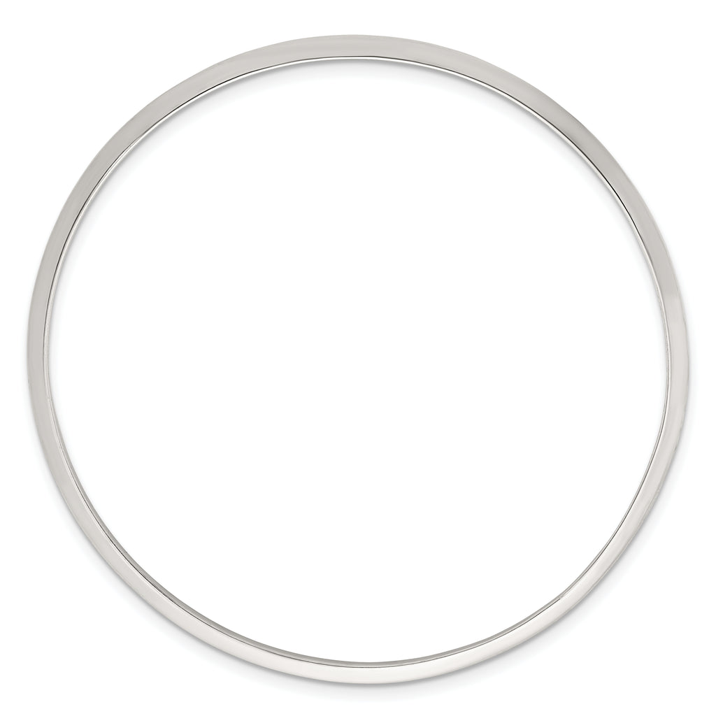 Sterling Silver Polished 2.75mm Knife Edge Slip-on Bangle Bracelet