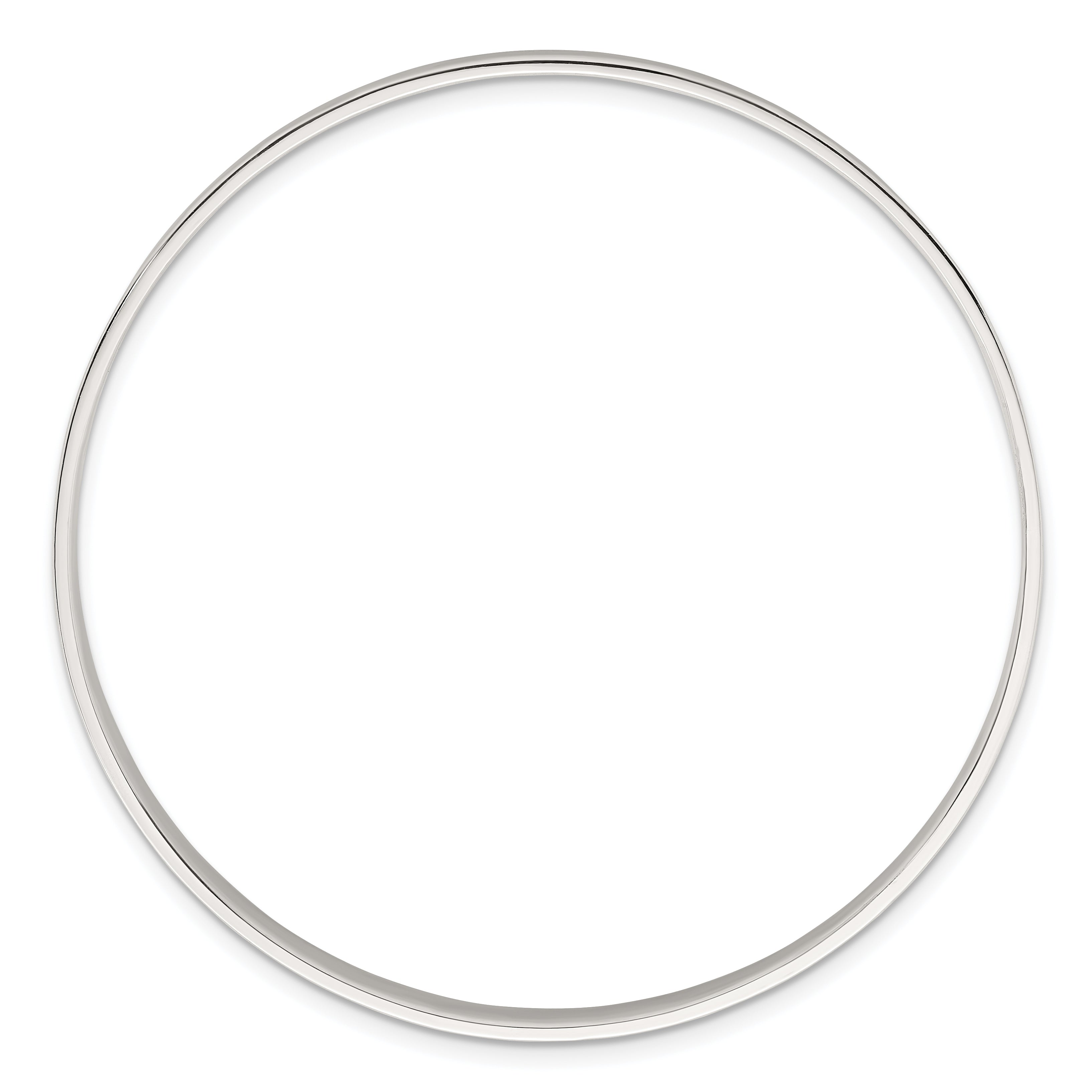 Sterling Silver Polished 5.00mm Flat Slip-on Bangle Bracelet Secondary image