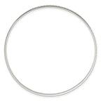 Sterling Silver Polished and Textured 2.50mm Greek Key Slip-on Bangle Bracelet