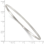 Sterling Silver Polished and Textured 2.50mm Greek Key Slip-on Bangle Bracelet