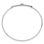 Sterling Silver Polished Fancy CZ Bangle