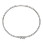 Sterling Silver Polished and Diamond-cut 6.0mm Flexible Bangle