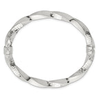 Sterling Silver Polished Textured and Twisted 6.50mm Greek Key Hinged Bangle