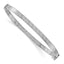 Sterling Silver Rhodium-plated Polished Textured Greek Key 4.00mm Hinged Bangle