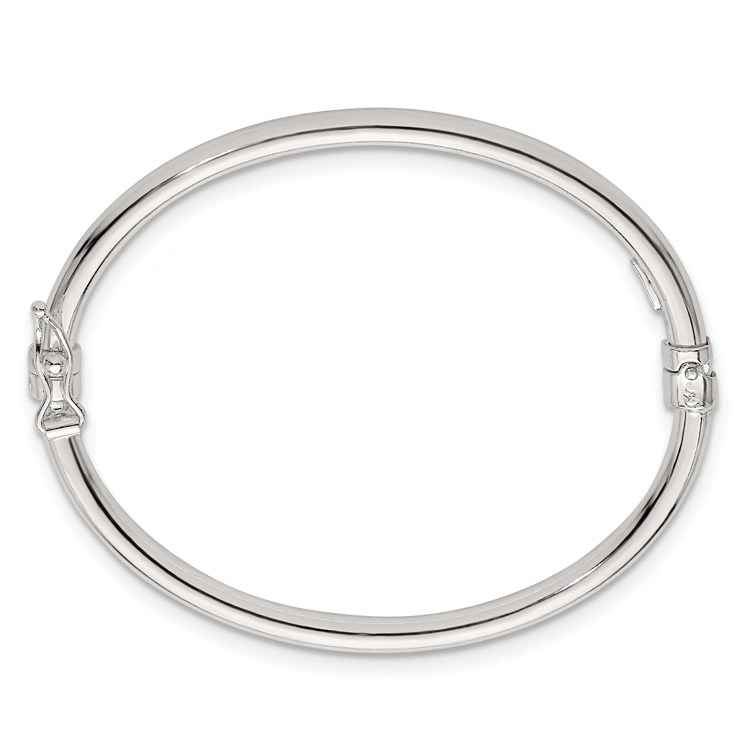 Sterling Silver Polished 3.00mm Hinged Baby Bangle Secondary image