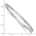 Sterling Silver Polished 3.00mm Hinged Baby Bangle