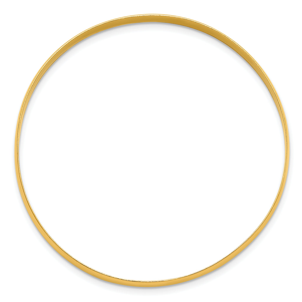 Sterling Silver Gold-tone 4.5mm Polished Slip-On Bangle Bracelet
