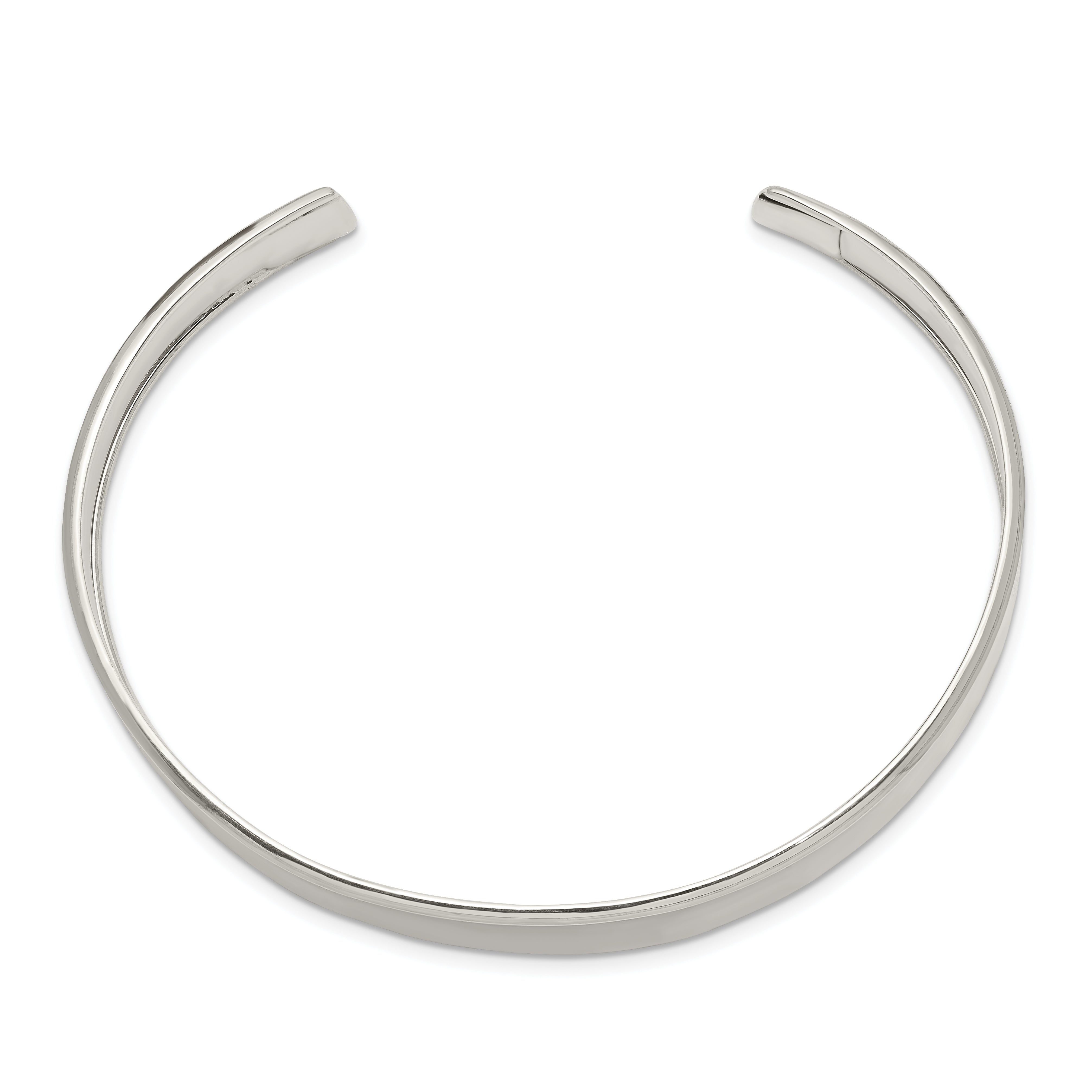 Sterling Silver Concave Cuff Bangle Secondary image