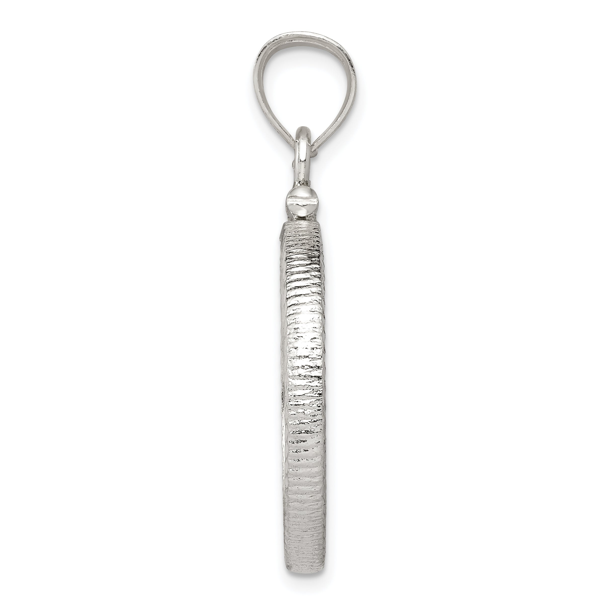 Wideband Distinguished Coin Jewelry Sterling Silver Polished and Diamond-cut 21.1 x 2.0mm $0.05 Screw Top Coin Bezel Pendant Secondary image