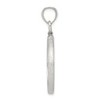 Wideband Distinguished Coin Jewelry Sterling Silver Polished and Diamond-cut 24.1 x 1.7mm $0.25 Screw Top Coin Bezel Pendant